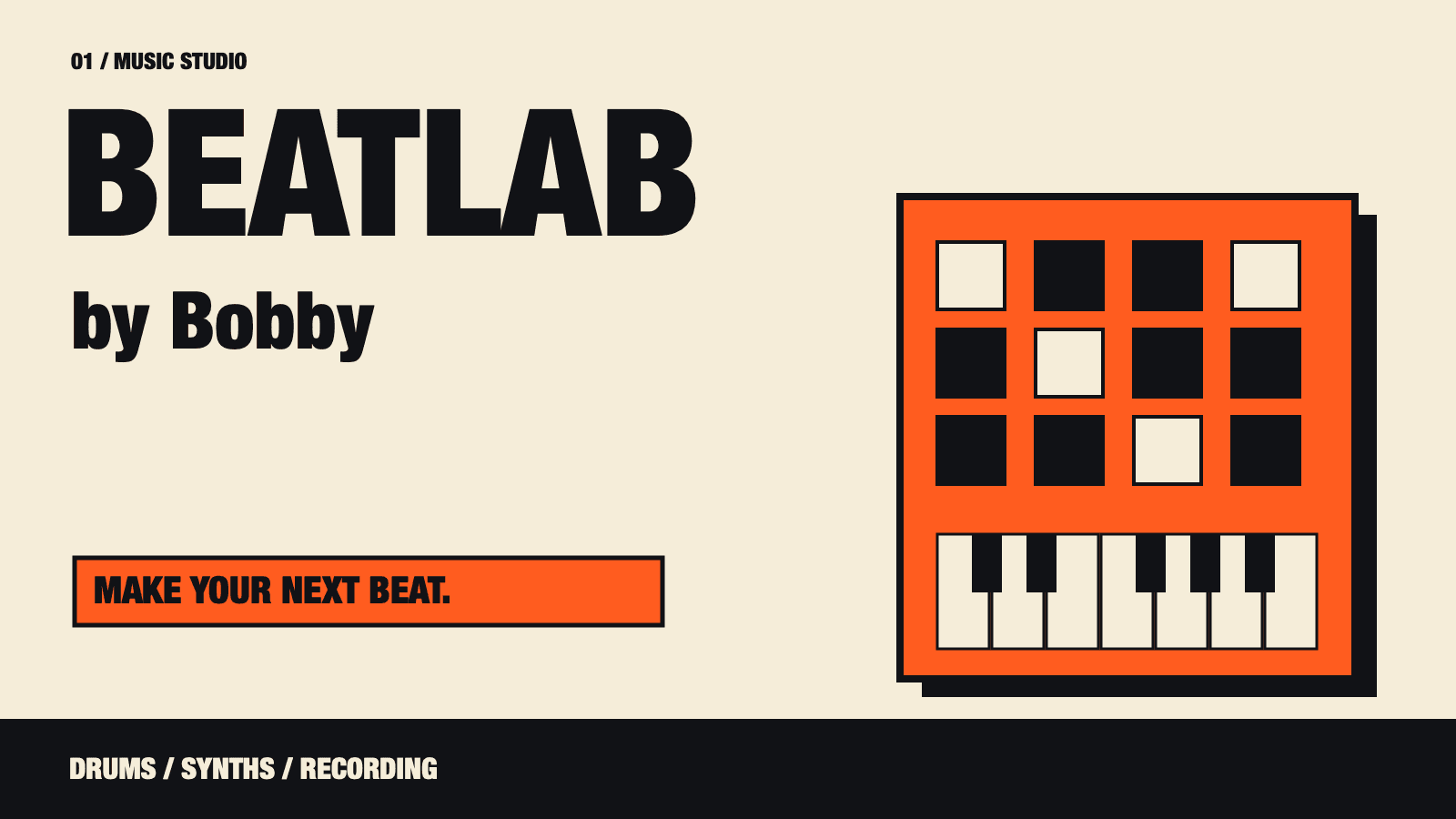 Beatlab orange and black promotional artwork