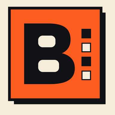 Beatlab app icon: a cream B on orange with a black outline